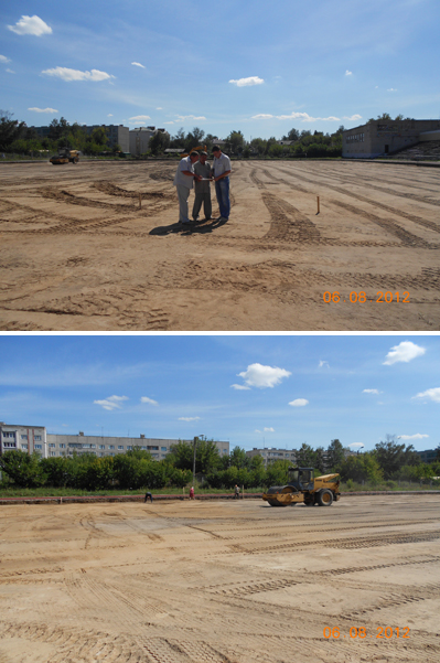 10:36 Строительство футбольного поля с искусственным покрытием в городе Шумерле продолжается